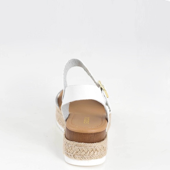 SZ 10 Open Toe Ankle Strap Espadrille Wedge Sandal - Picture 5 of 6